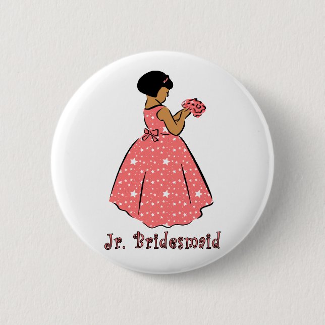 Button: Jr Bridesmaid B Button (Front)