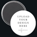 Button Magnet 3" Large Round<br><div class="desc">Customize your design in Templett. After you are done editing,  download your file in a JPG format (don't forget to turn on the bleed option). Upload your design here by clicking on the blue "Personalize" button.</div>