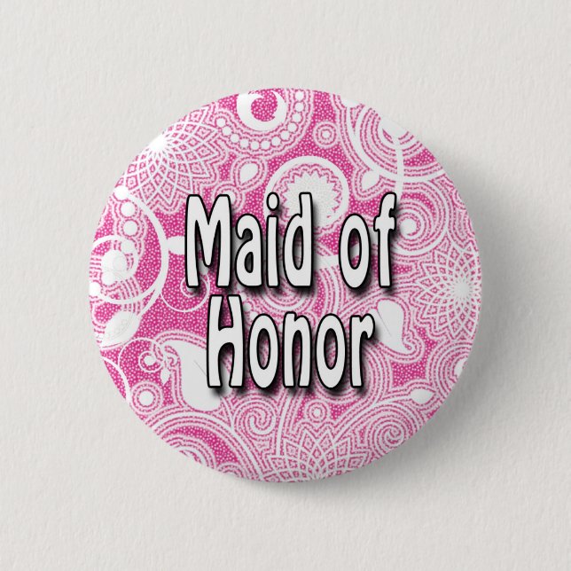 Button: Maid of Honor Pinback Button (Front)