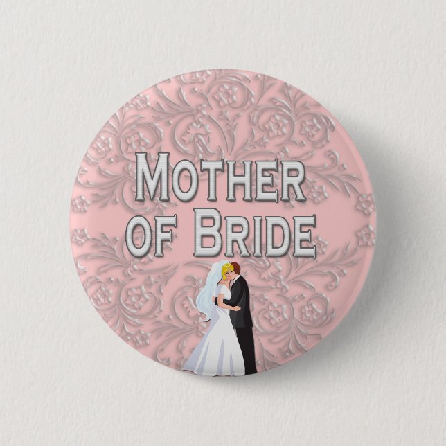 Button: Mother of Bride Pinback Button (Front)