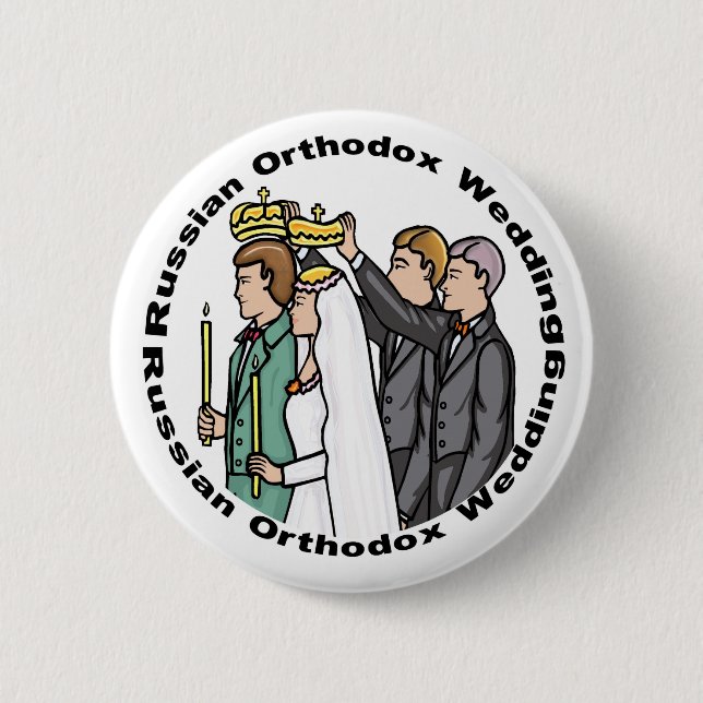 Button: Orthodox Wedding Pinback Button (Front)