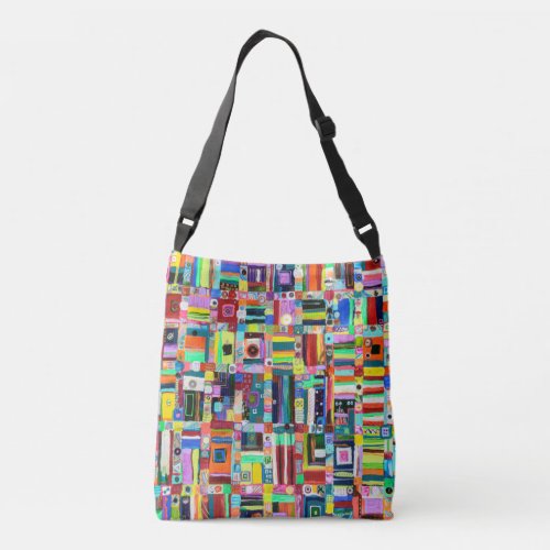 button pattern tote bag