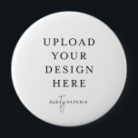Button Pin 4" - Large<br><div class="desc">Customize your button pin design in Templett. After you are done editing,  download your file in a JPG format (don't forget to turn on the bleed option). Upload your design here by clicking on the blue "Personalize" button.</div>