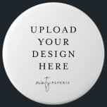 Button Pin 6" - Extra Large<br><div class="desc">Customize your button pin design in Templett. After you are done editing,  download your file in a JPG format (don't forget to turn on the bleed option). Upload your design here by clicking on the blue "Personalize" button.</div>