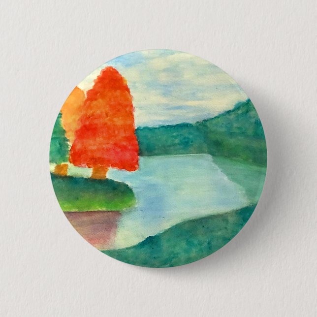 Button Pin - Autumn Lakes (Front)