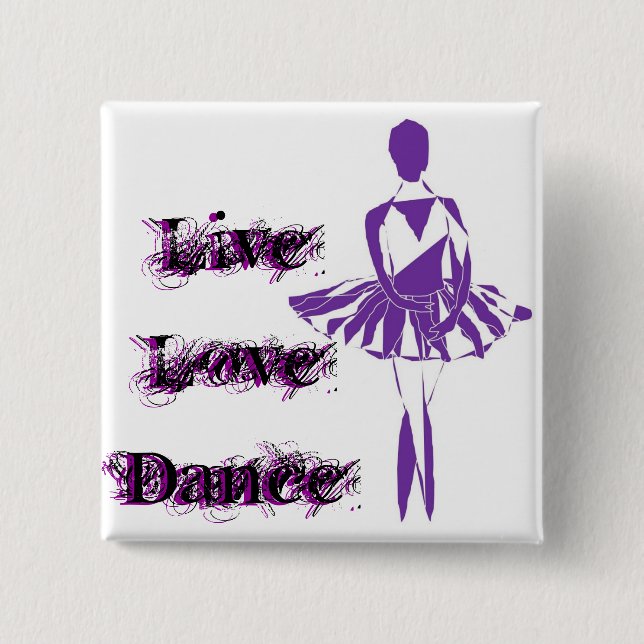 button pin ballerina ballet ponte purple (Front)