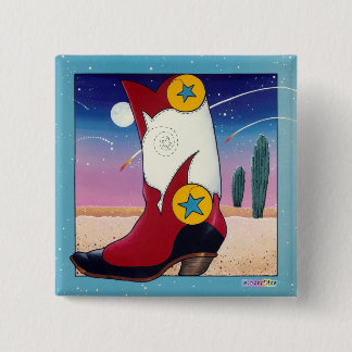 Button Pin - Cowboy Boot, All Dressed Up
