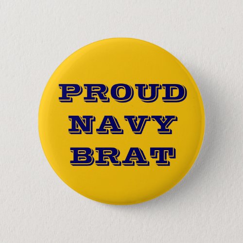 Button Proud Navy Brat