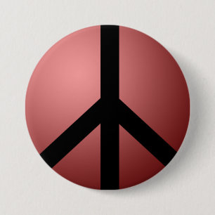 Button, Red Peace Choose Your Size & Shape Custom Pinback Button