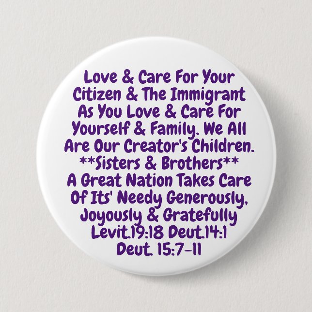Button Reminder To Live Our Sacred Values (Front)