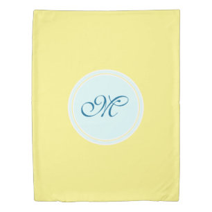 BUTTON ROUND pastel light blue white Duvet Cover