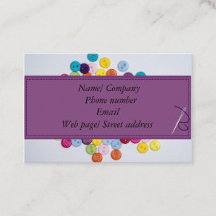 Button sewing business card 8.5 cm x 5.5cm