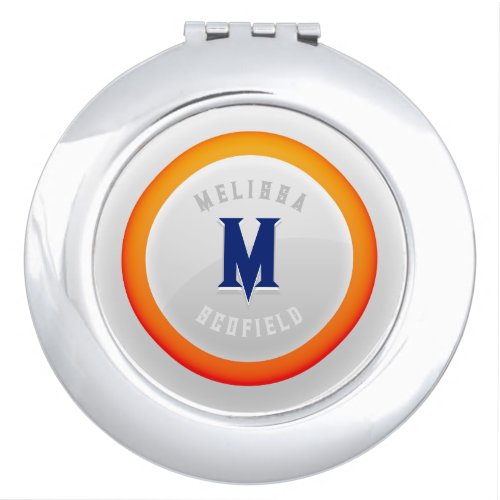 Button Shield _ Orange Compact Mirror