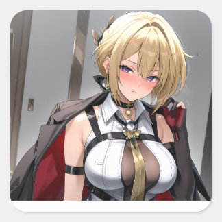 Button Square Sticker