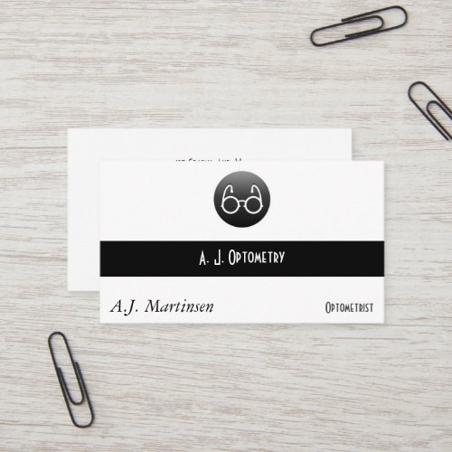 Button Style Old Fashioned Glasses Business Card