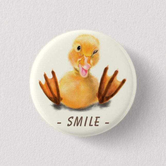 Button Swith Catchy Duck and Text (Front)