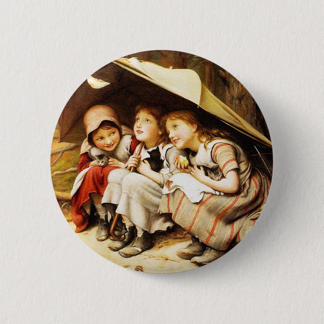Button: Three Little Kittens Pinback Button (Front)
