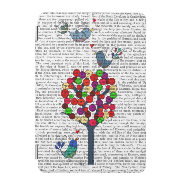 Button Tree and Birds Blue iPad Mini Cover (Front)