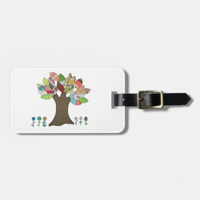 Button Tree Luggage Tag (Front Horizontal)
