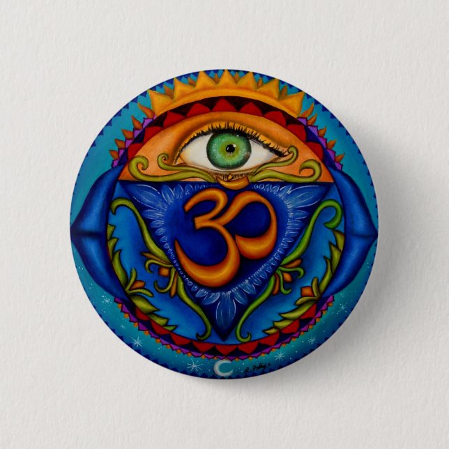 Button with 6th chakra (Front)