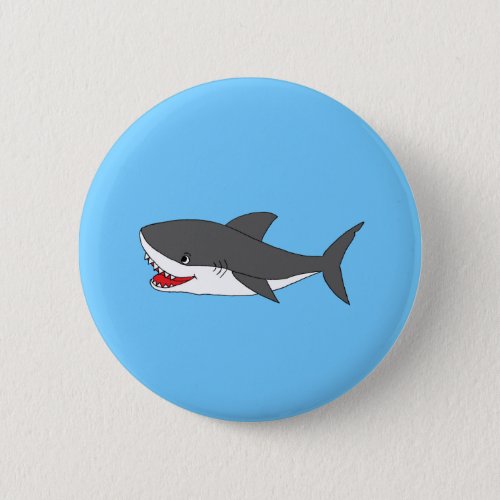 Button with cute shark design