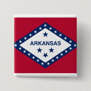 Button with Flag of Arkansas