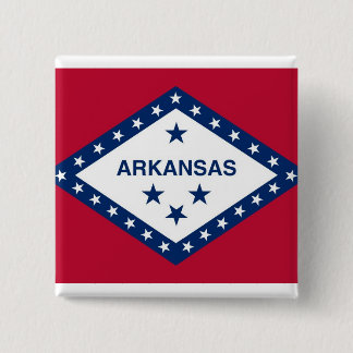 Button with Flag of Arkansas
