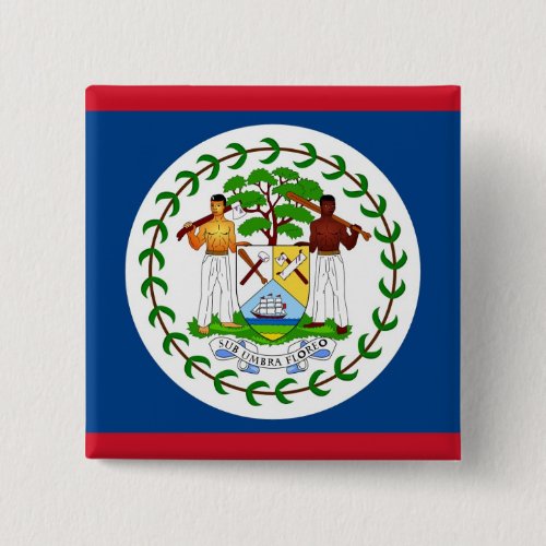 Button with Flag of Belize