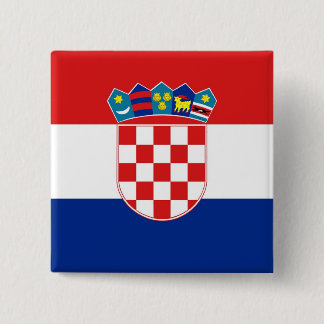 Button with Flag of Croatia
