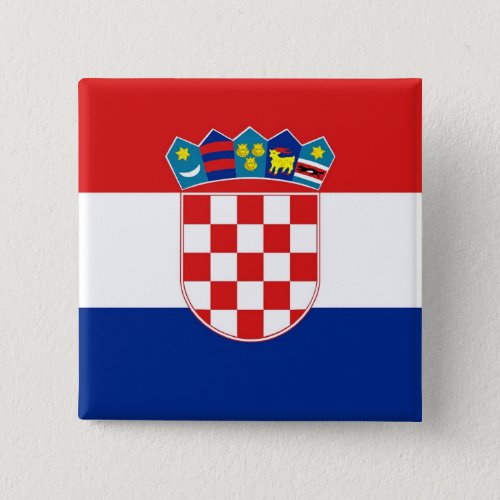 Button with Flag of Croatia