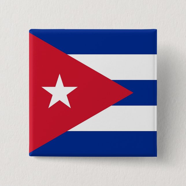 Button with Flag of Cuba (Front)