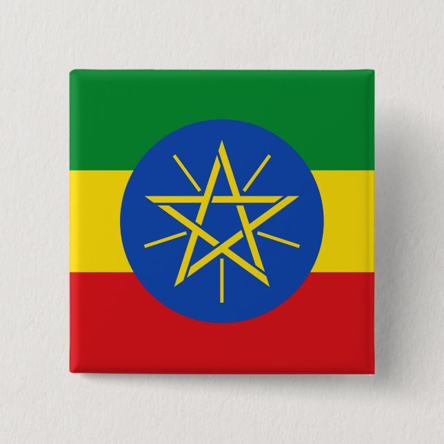 Button with Flag of Ethiopia (Front)