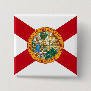 Button with Flag of Florida