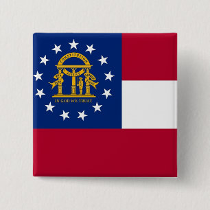 Button with Flag of Georgia