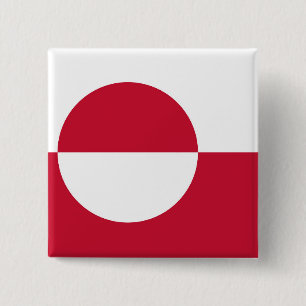 Button with Flag of Greenland