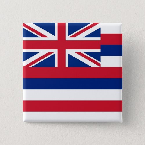 Button with Flag of Hawaii