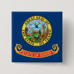 Button with Flag of Idaho