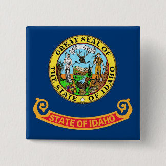 Button with Flag of Idaho