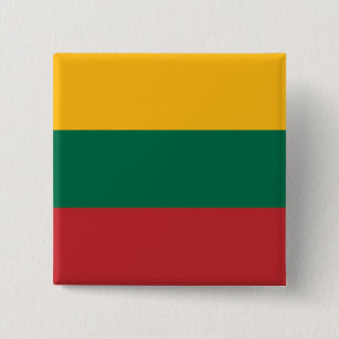 Button with Flag of Lithuania