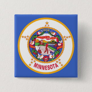 Button with Flag of Minnesota