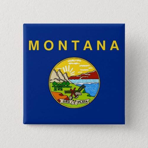 Button with Flag of Montana