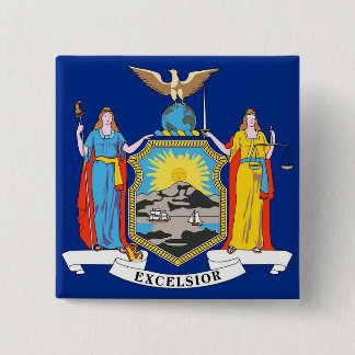 Button with Flag of New York