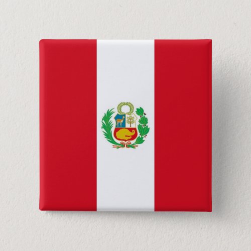Button with Flag of Peru