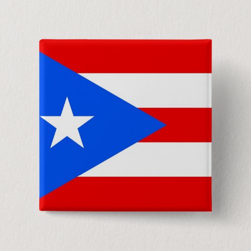 Button with Flag of Puerto Rico