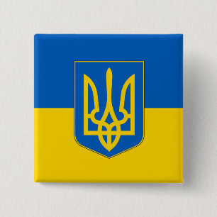 Button with Flag of Ukraine