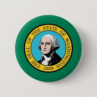 Button with Flag of Washington