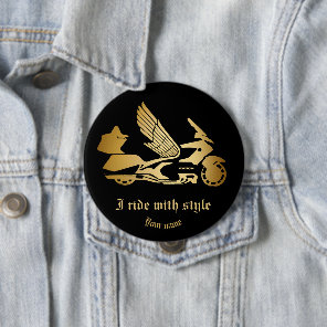 Button with motorcycle bike goldwing Button