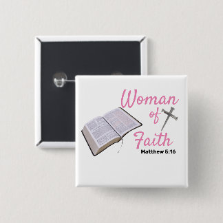 Button: Woman of Faith Button