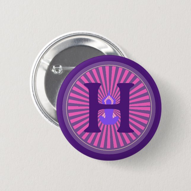 Button - Yoga Zen - Personalized - Add Initial (Front & Back)