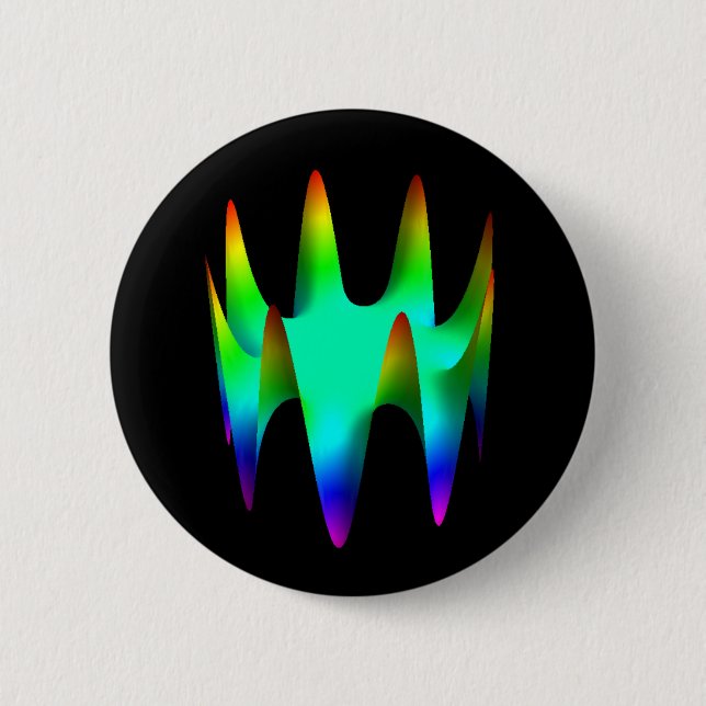 Button: Zernike polynomial Z(8,8) Pinback Button (Front)